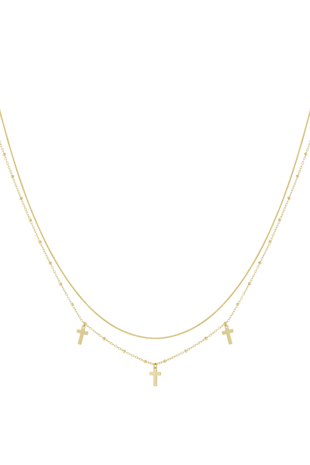   Colliers Superposés Croisés Décontractés Quotidiens Simples Série Bijoux Pour Femmes 