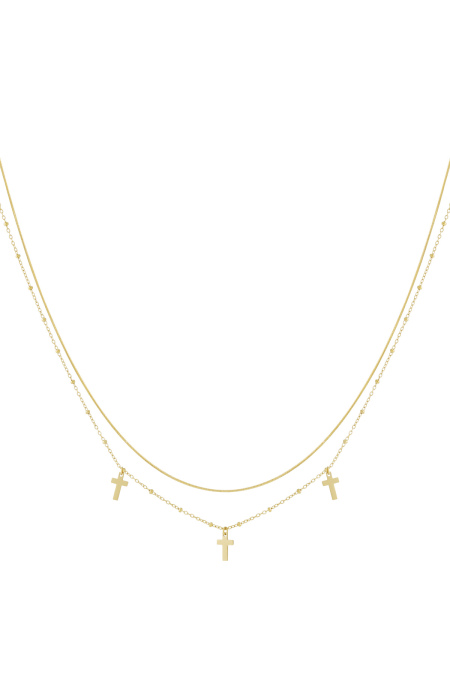   Colliers superposés croisés décontractés quotidiens simples série bijoux pour femmes
