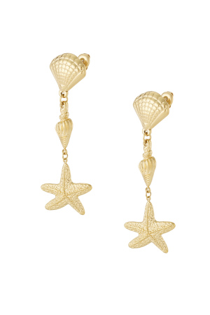 Boucles D'Oreilles Triple Coquillage h5 