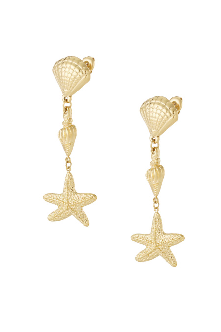 Boucles d'oreilles triple coquillage