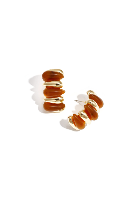 Boucles d'oreilles puces en alliage, forme irrégulière, collection simple et décontractée pour femmes
