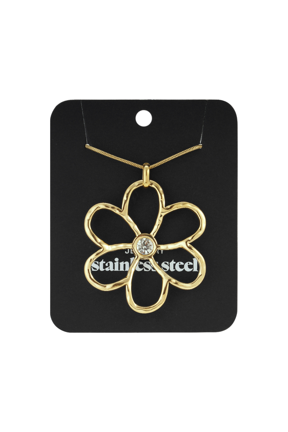 Colliers Longs En Acier Inoxydable, Série De Fleurs Décontractées Et Simples Pour Femmes Image5