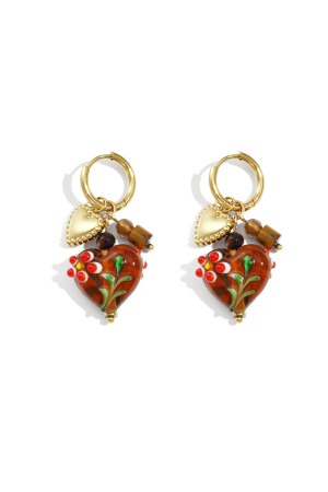 Boucles D'Oreilles Pendantes En Acier Inoxydable, Style Cœur, Décontractées, Simples Et Quotidiennes, Bijoux Pour Femmes h5