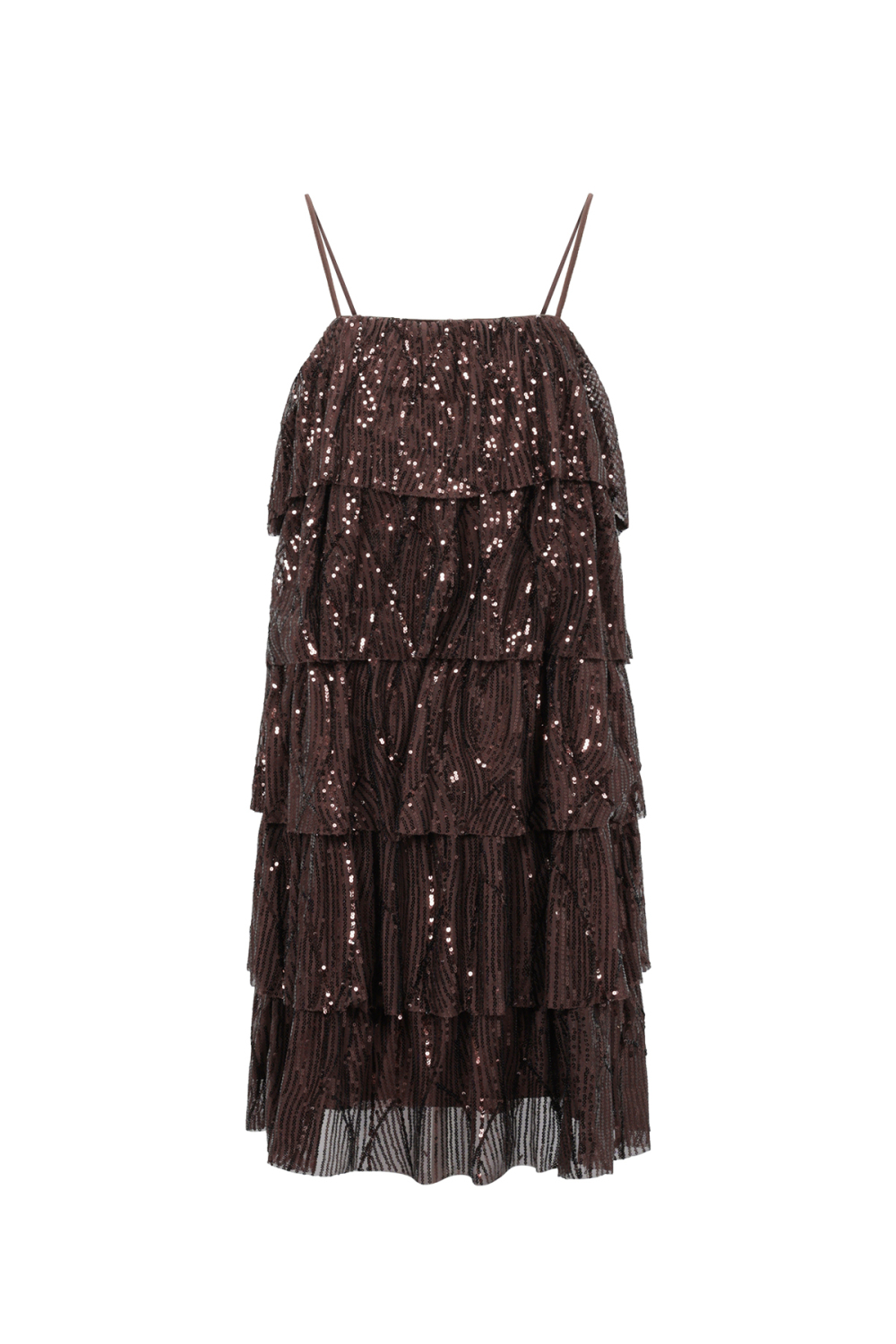 Tissu Polyester Tissé Robe Mini Femme Élégante Paillettes