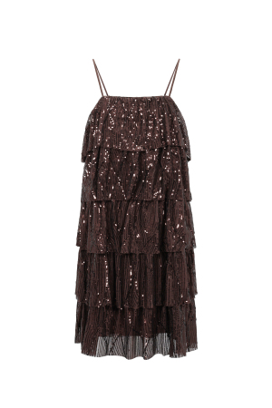 Tissu Polyester Tissé Robe Mini Femme Élégante Paillettes h5