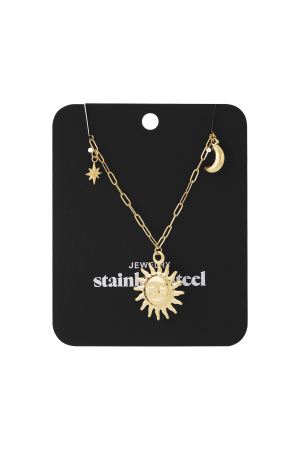 Collier Long Soleil Lune Étoile h5 Image3