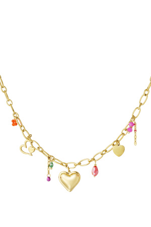 Collier À Breloques Love Coloré h5 