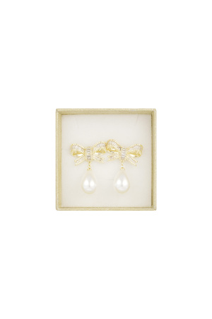 Boucles D'oreilles Classiques Avec Nœud Et Perles h5