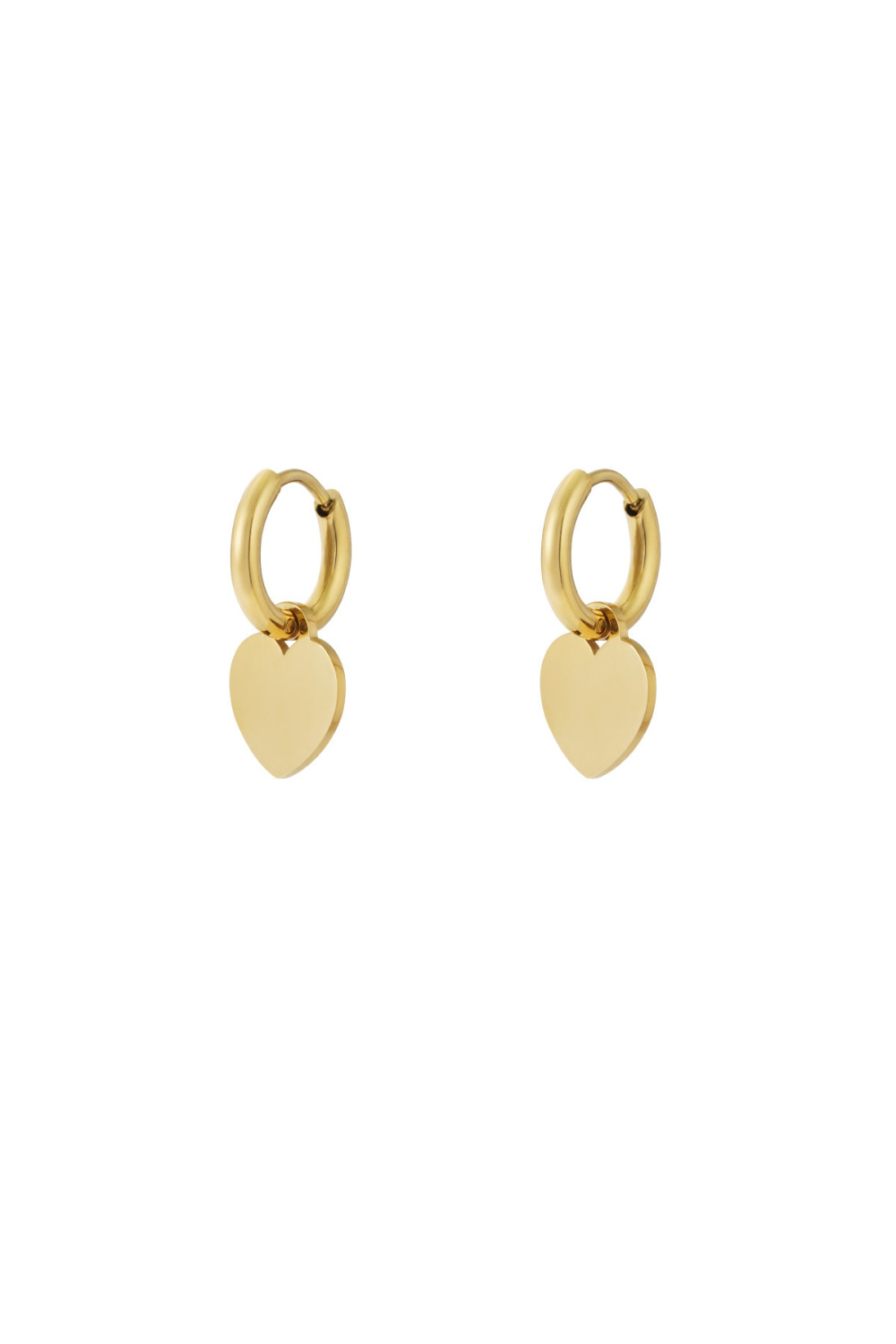 Boucles D'Oreilles Simples En Forme De Cœur 