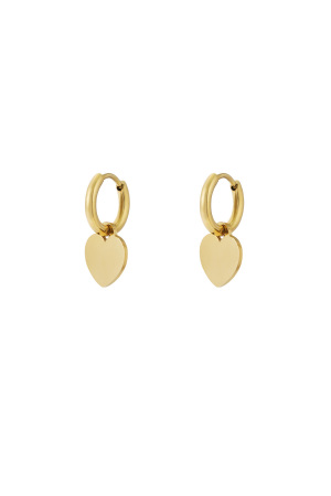 Boucles D'Oreilles Simples En Forme De Cœur h5 
