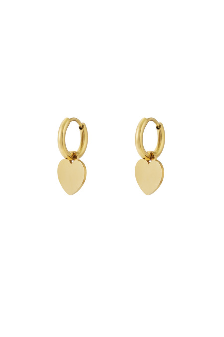 Boucles D'Oreilles Simples En Forme De Cœur