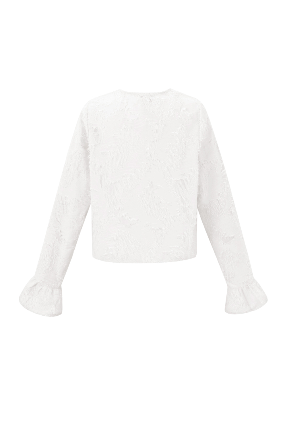 Tissu Polyester Fibre Femmes Hauts Manches Longues Élégant Couleur Unie Printemps/Été Image3