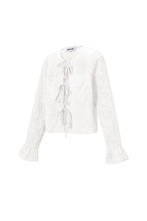 Tissu Polyester Fibre Femmes Hauts Manches Longues Élégant Couleur Unie Printemps/Été h5 Image2