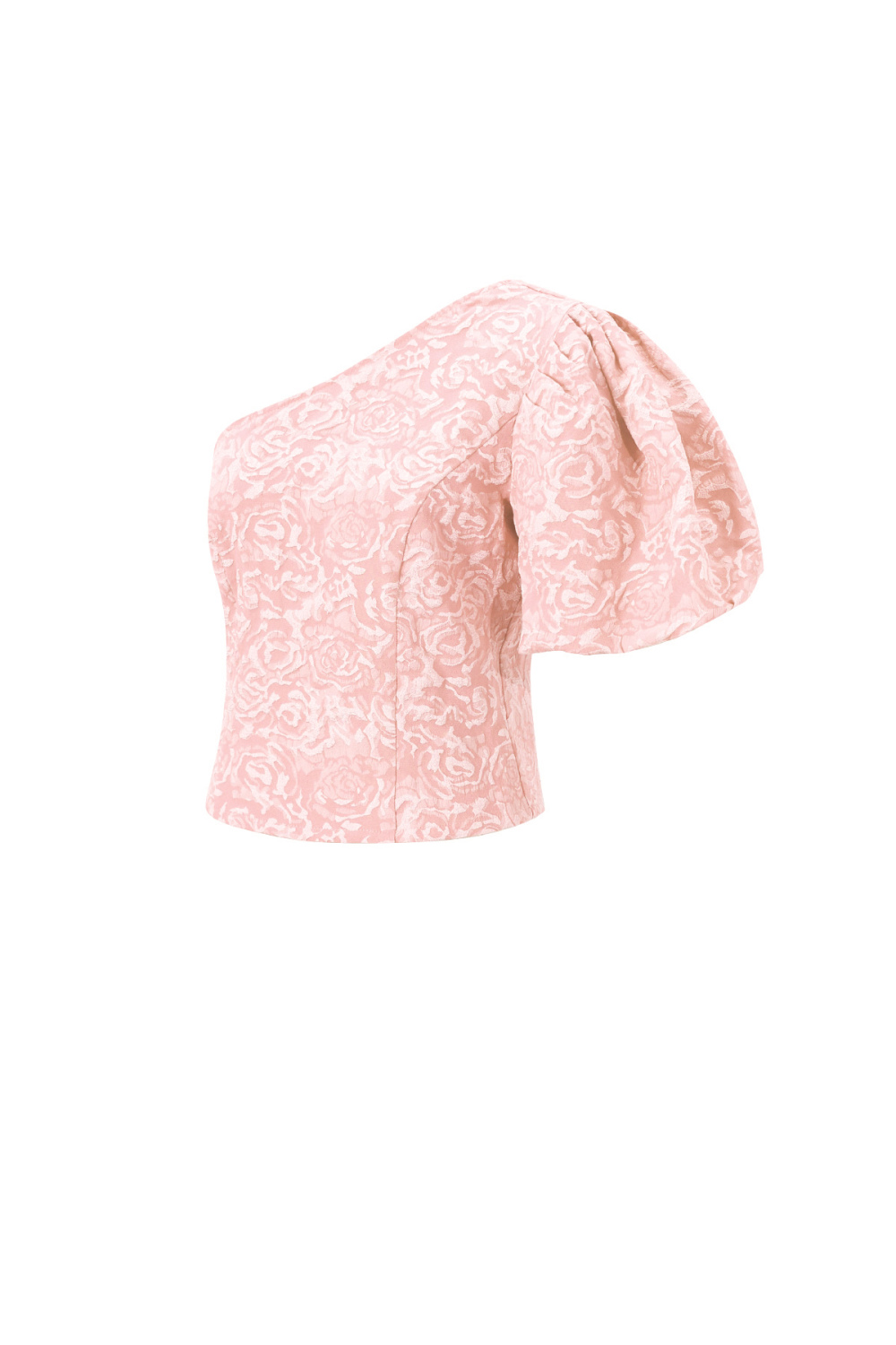 Tissu En Fibre De Polyester Tissée Haut Femme À Épaule Unique Imprimé Floral Élégant h5Image2