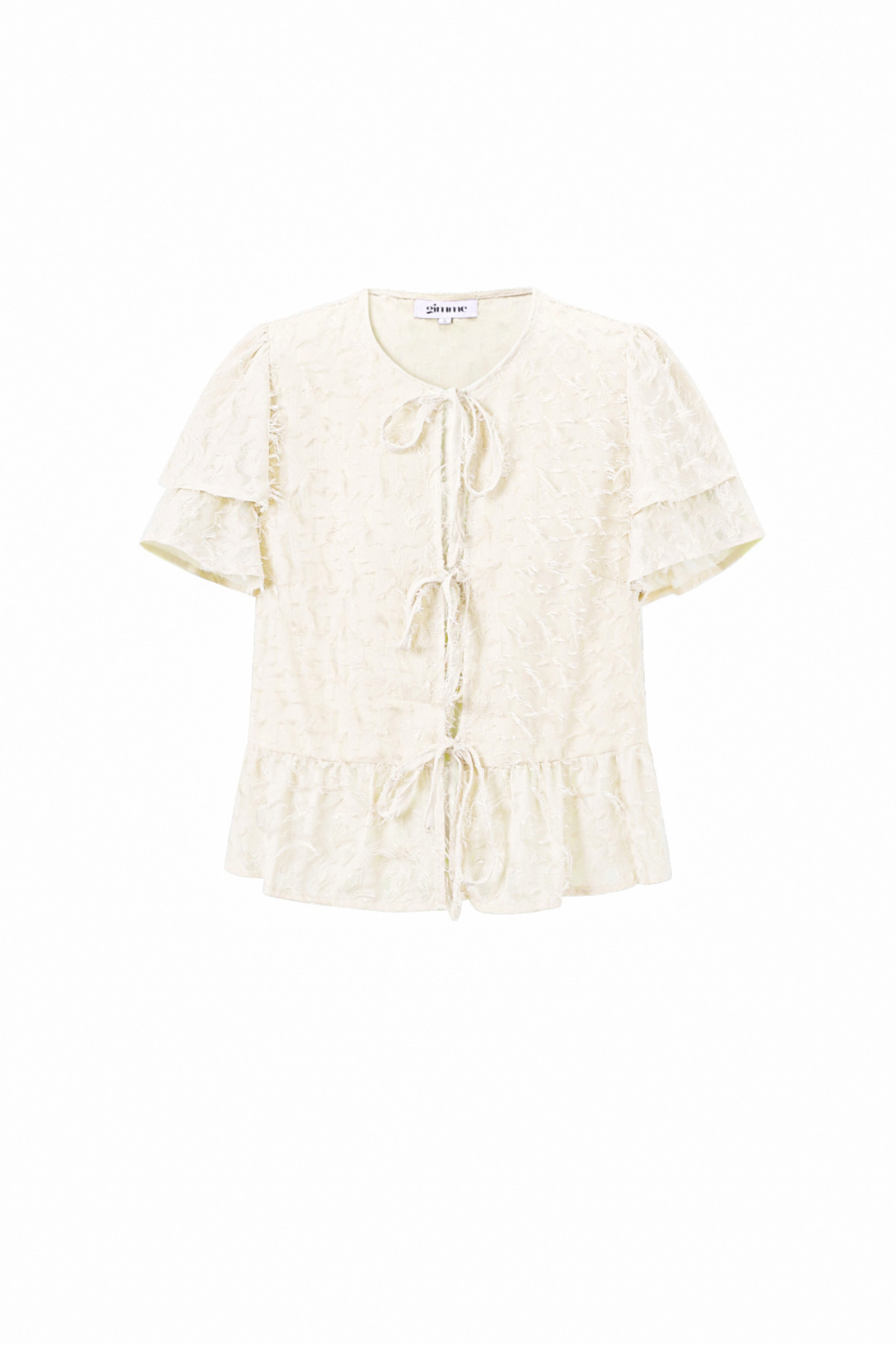 Tissu Polyester Fibre Femmes Tops Manches Courtes Élégant Attache Uni 
