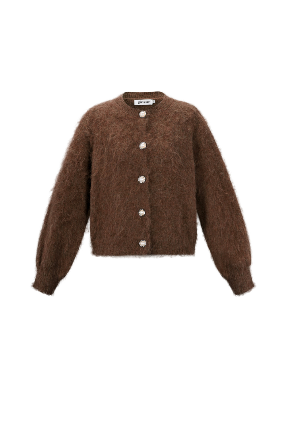 Tricot En Fibre De Polyester Femme Cardigan Tricoté Décontracté Couleur Unie