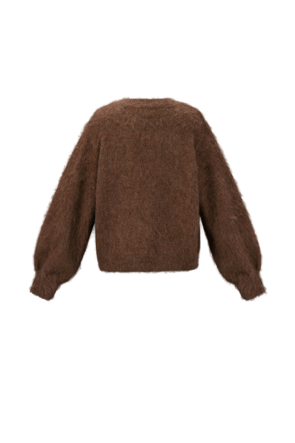 Tricot En Fibre De Polyester Femme Cardigan Tricoté Décontracté Couleur Unie h5Image3