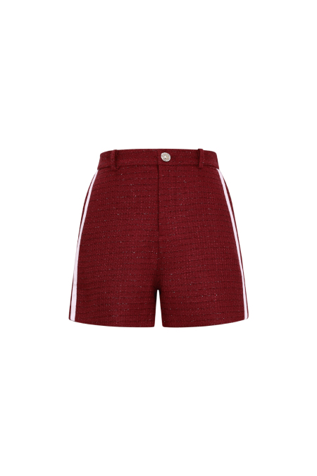 Shorts Femme Tissu Polyester Élégant À Carreaux Automne/Hiver 2