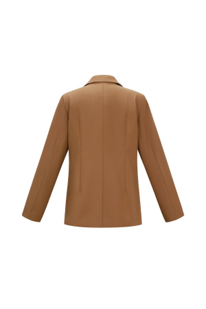 Tissu Polyester Fibre Ensemble De Costume Femme Élégant Couleur Unie Automne/Hiver h5 Image5