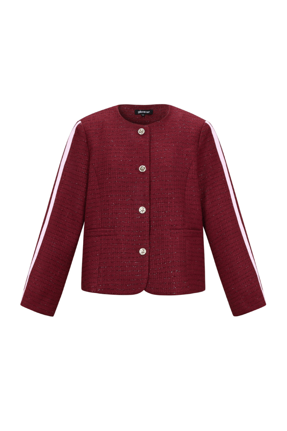 Tissu En Fibre De Polyester Femmes Veste Élégante À Carreaux Automne/Hiver