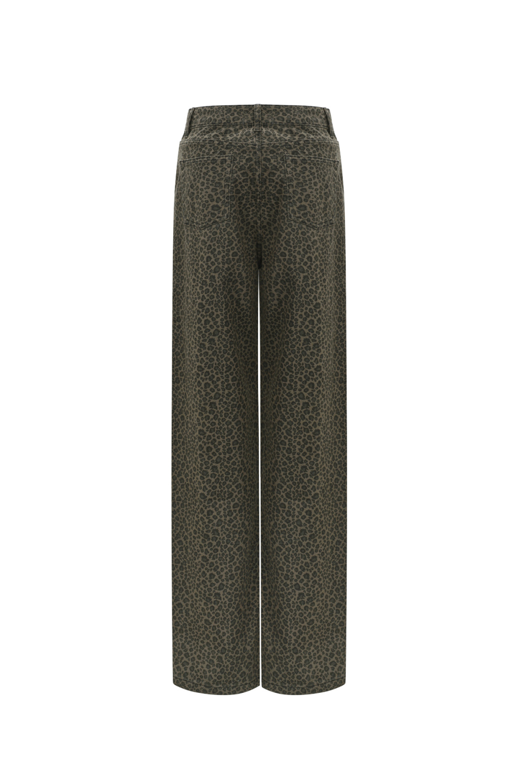 Coton Tissé Pantalon Droit Femme Imprimé Léopard Automne/Hiver h5Image3
