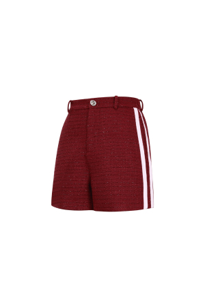 Shorts Femme Tissu Polyester Élégant À Carreaux Automne/Hiver h5 Image2