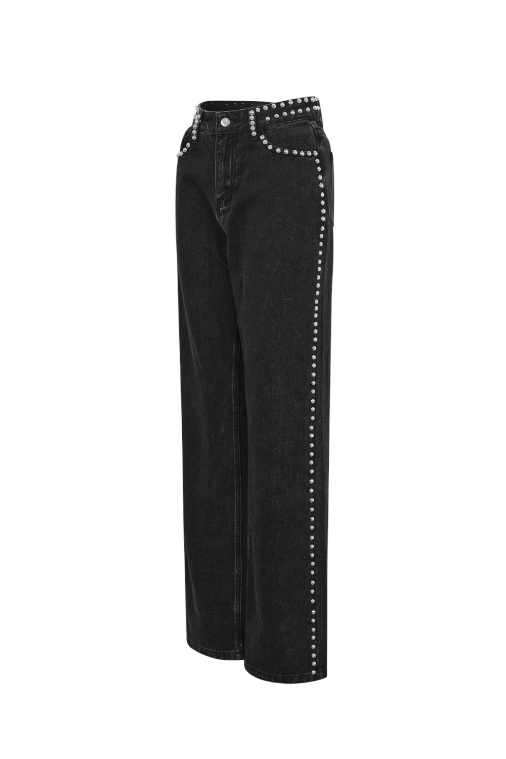 Tissu Coton Femmes Pantalon Droit Rue Couleur Unie Image2