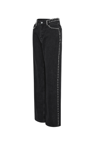 Tissu Coton Femmes Pantalon Droit Rue Couleur Unie h5 Image2