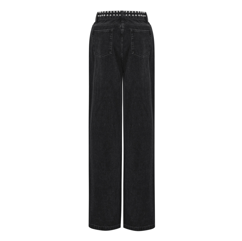 Tissu Coton Femmes Pantalon Droit Rue Couleur Unie Image3