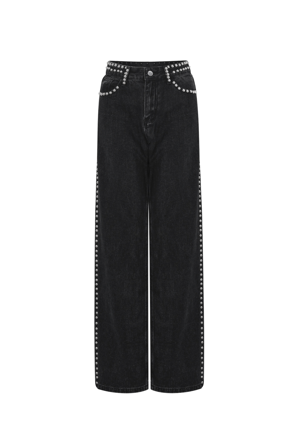 Tissu Coton Femmes Pantalon Droit Rue Couleur Unie 