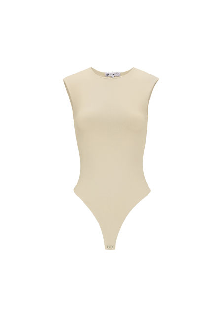 Body Shapewear en Nylon Tricoté Basique Couleur Unie Printemps/Été 2