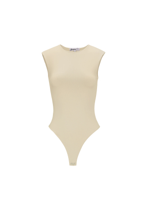 Body Shapewear En Nylon Tricoté Basique Couleur Unie Printemps/Été h5