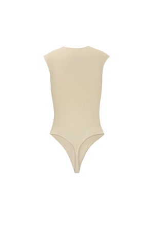 Body Shapewear En Nylon Tricoté Basique Couleur Unie Printemps/Été h5 Image2