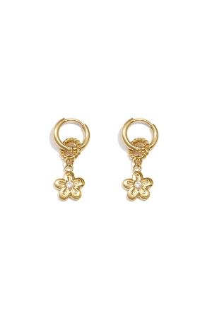 Boucles D'Oreilles Avec Une Marguerite Pendante h5 