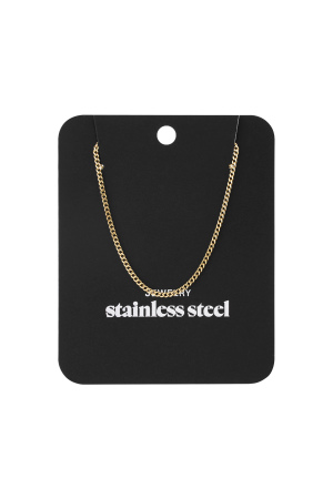 Collier Tiny Plain Chains Couleur Or Acier Inoxydable h5 Image2