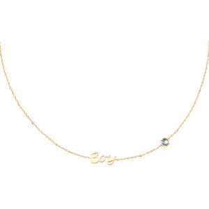 Collier Avec Pierre De Naissance Pour Garçon En Or h5 
