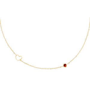 Collier Avec Pierre De Naissance Janvier En Or h5 