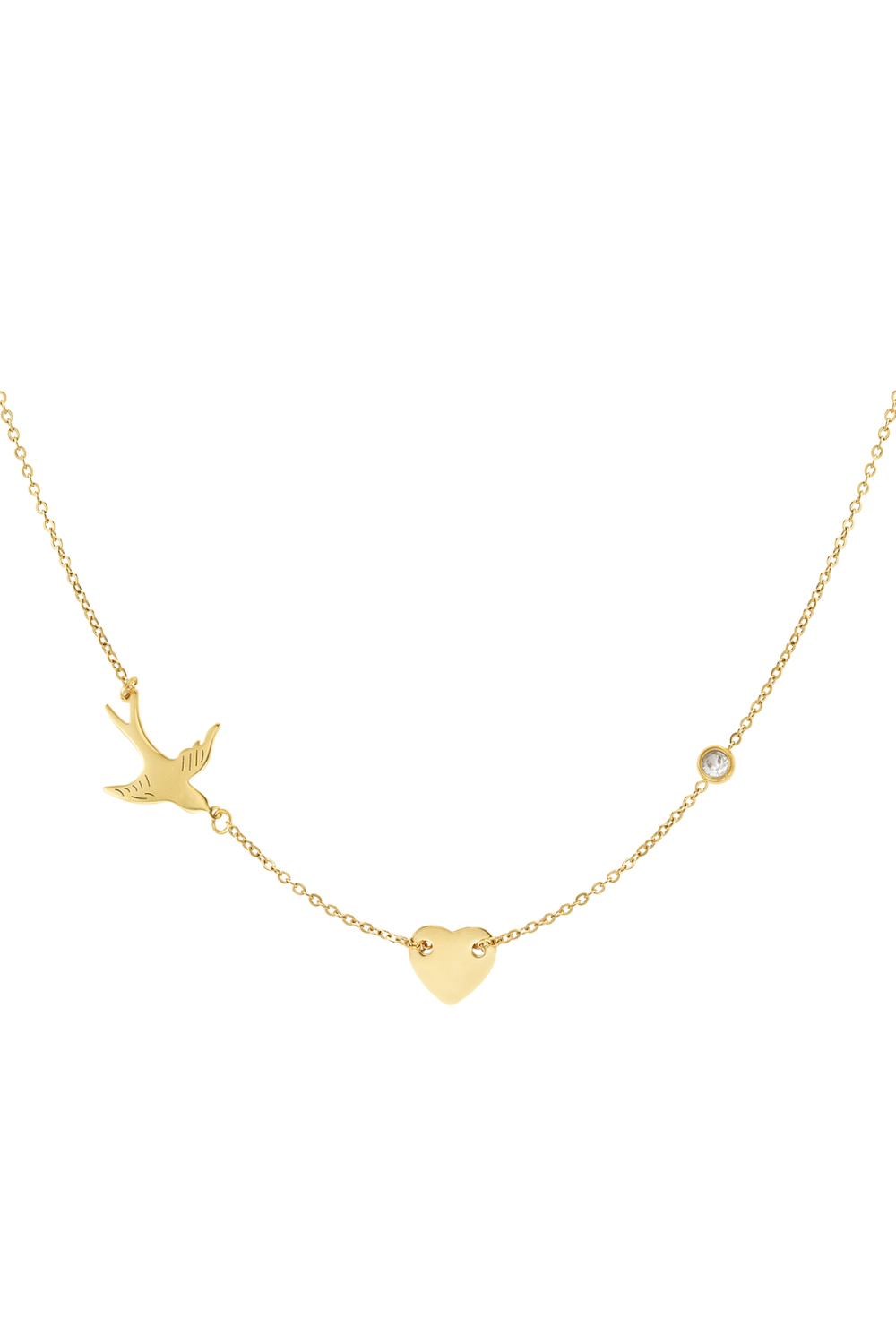 Collier 3 Charms - Acier Inoxydable Doré