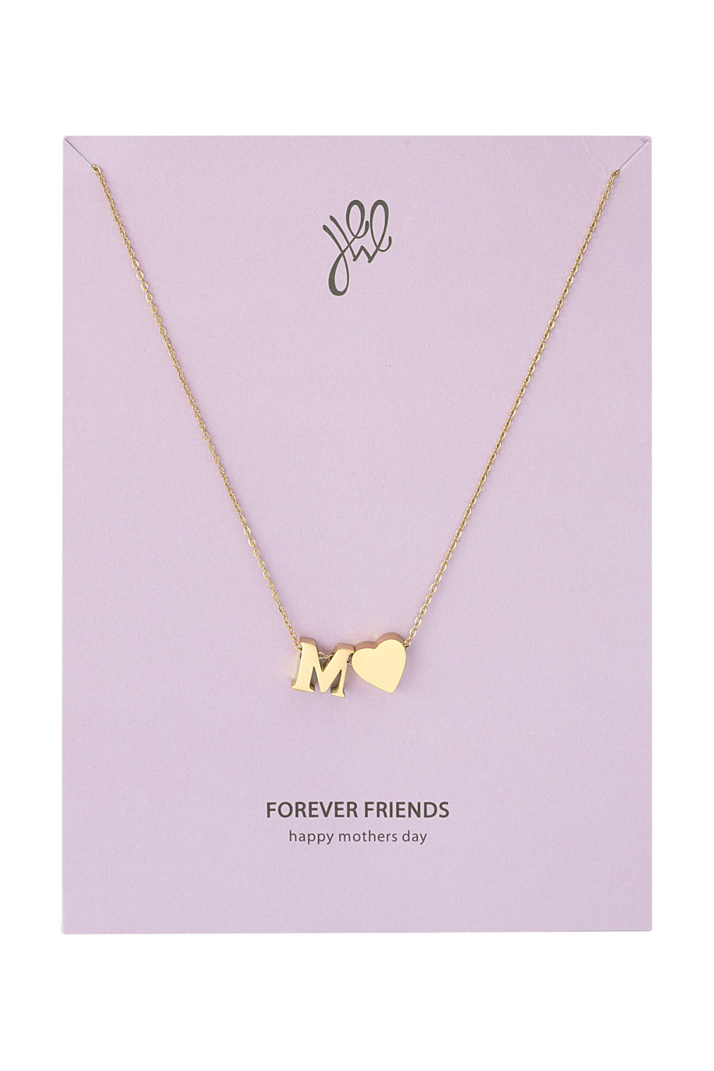 Collier M - Fête Des Mères - Doré Acier Inoxydable 