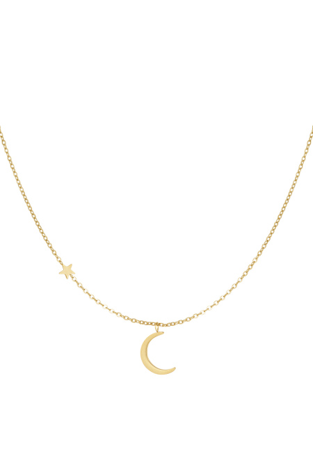 collier lune avec étoile