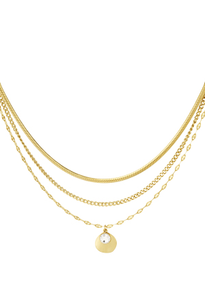 Collier Trois Couches Avec Pierre (Pack With Plastic Bag) h5