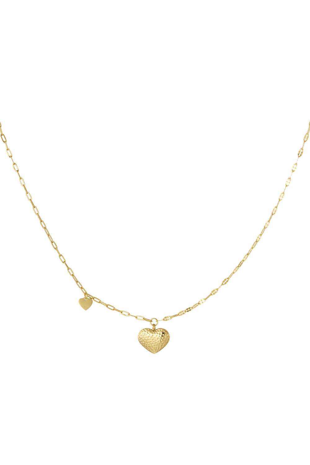 Chaîne À Maillons Double Coeur 