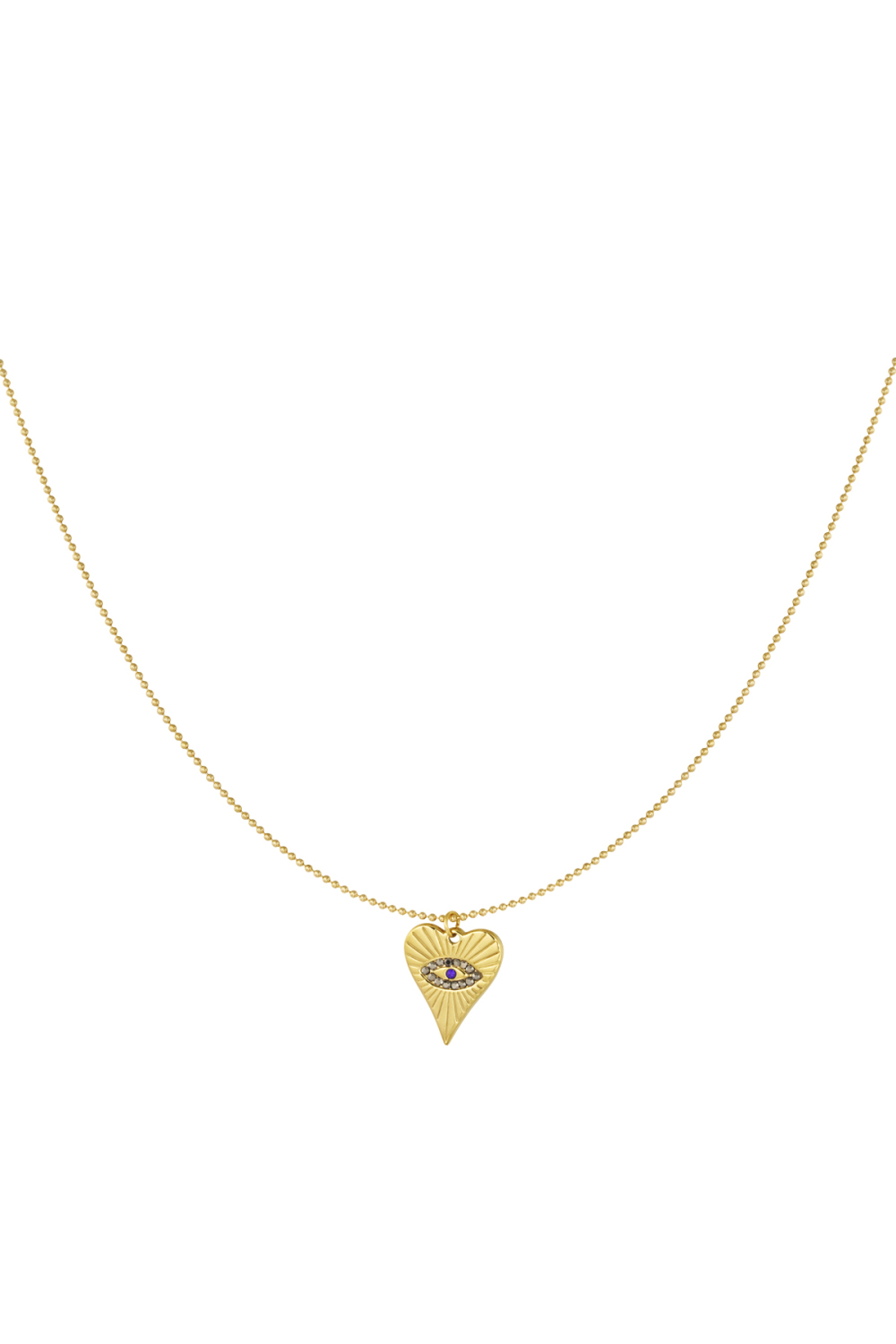 Collier Coeur Avec Oeil 