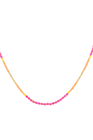 Collier Perlé Party - Orange/Rose h5 