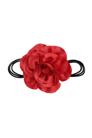 Collier Corde Fleur Brillant - Bleu Vif h5 