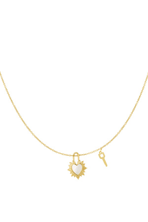 Collier Coeur Avec Clé h5 