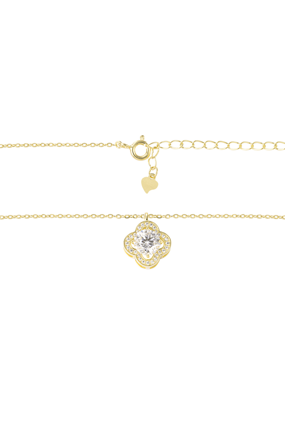 Collier Fleur Strass - Doré Image5