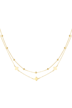 Collier Double Trèfle/Boules h5 