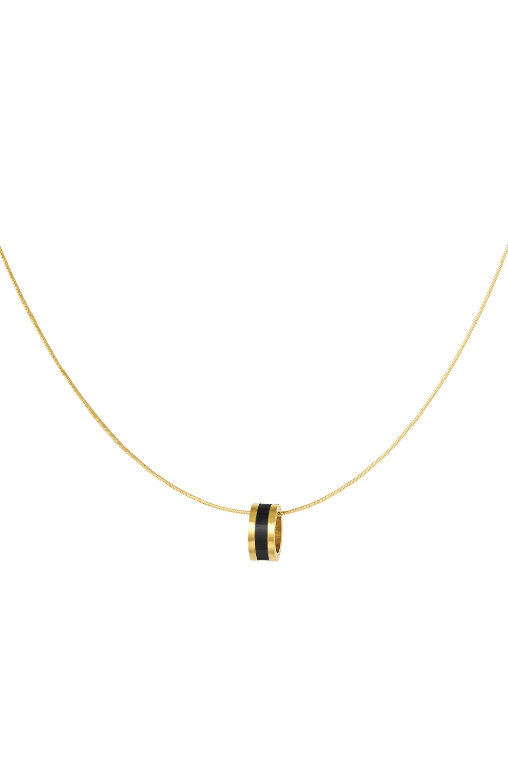 Collier Charm Coloré - Doré/Noir 