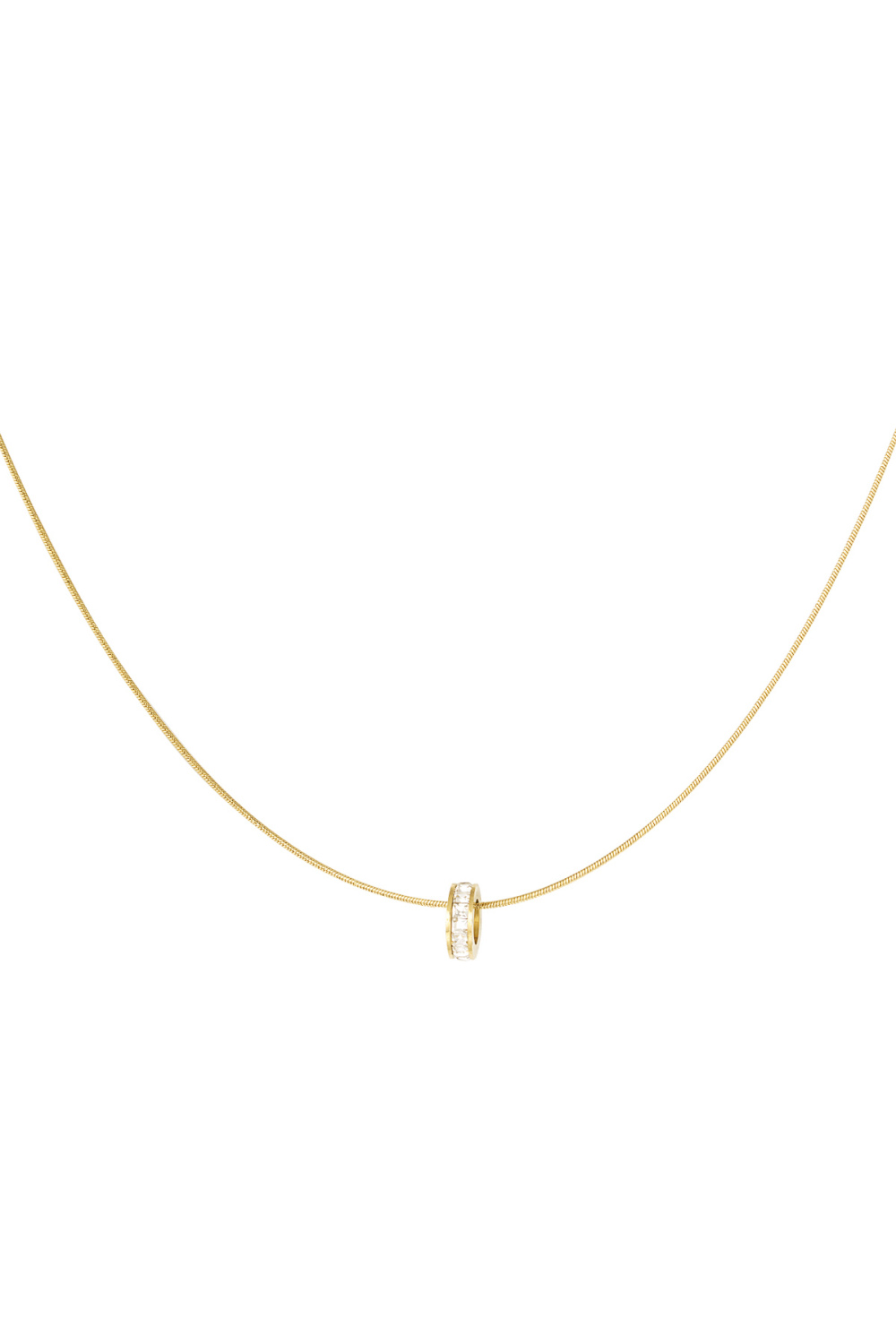 Collier Beignet Et Strass 